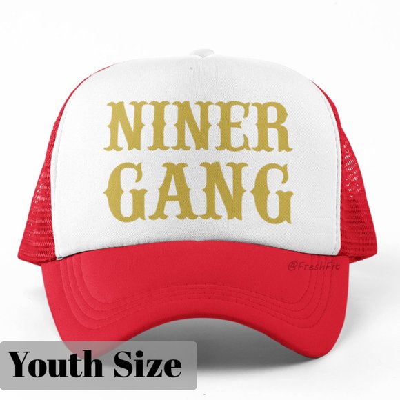 Other - 🆕Niner Gang Youth Foam Trucker Hat Mesh Snapback Cap Red/White